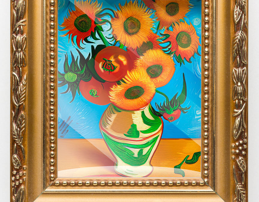 Provocación: Tomate sobre Girasoles de Van Gogh.
